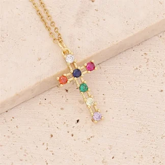 Colorful Luxury Cross Necklaces