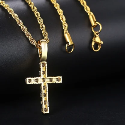 Sparkly Luxury Cross Necklace - Image 6