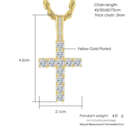 Sparkly Luxury Cross Necklace - Image 8