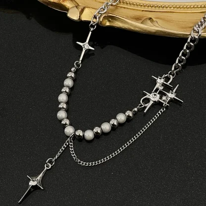 Hip Hop Beaded Cross Necklace - Image 3